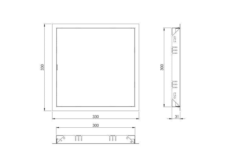 Revizinės durelės EUROPLAST RL3030A, 30 x 30 cm