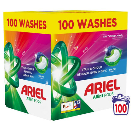 Skalbimo kapsulės Ariel All-in-1 Pods, 100 vnt.