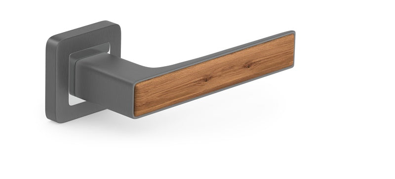 Klamka do drzwi wewnętrznych Metal-Bud Graphite DECO, szara