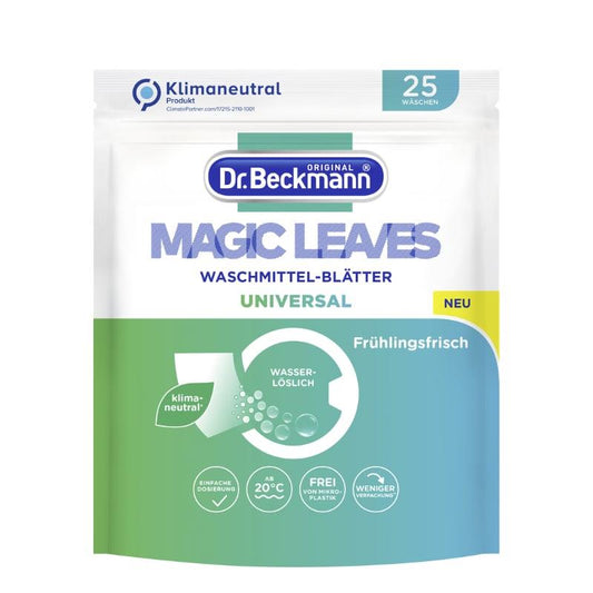 Dr. Beckmann Magic Leaves Universal Laundry Detergent Sheets, 25 washes