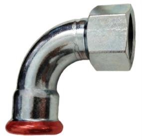 Presuojama alkūnė Assotherm FF, 1/2 colio, Ø15 mm