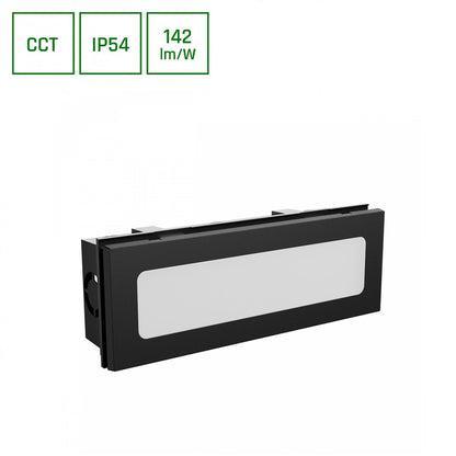 Recessed Outdoor Light LED 6W CCT 850lm IP54 Black