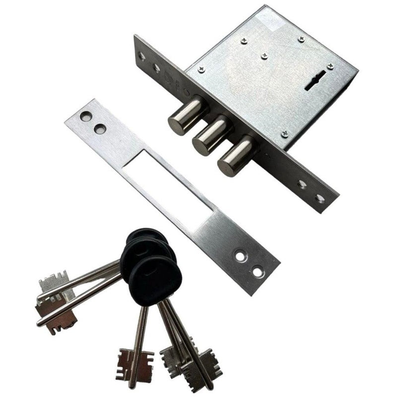 Mortise lock MP GOR, 30.01, CP, chrome-plated, chrome