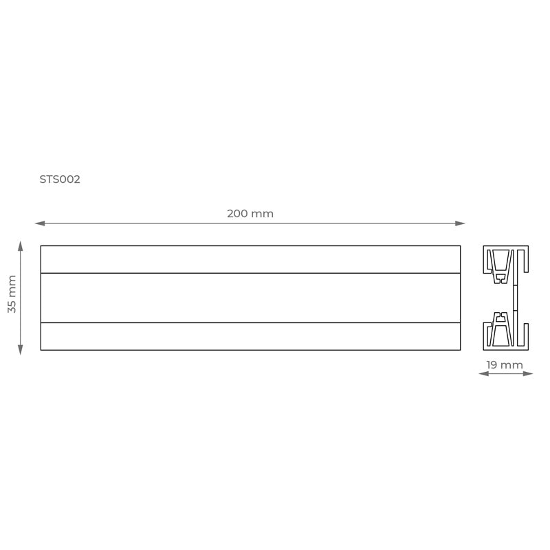 Bėgelis bėginei sistemai DPM X-Line STS002W
