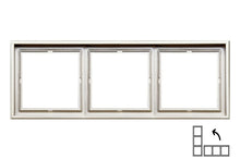 Three-gang frame LIREGUS MODERN, champagne color