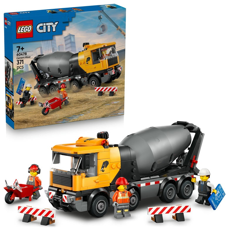 LEGO® City Concrete Mixer Truck 60478, 371 pieces