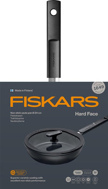 Fiskars Frying Pan with Lid, 24 cm, aluminum