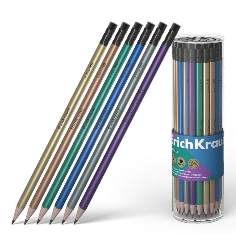 Grafito pieštukas Erichkrause Metallic triang. HB įv. sp.