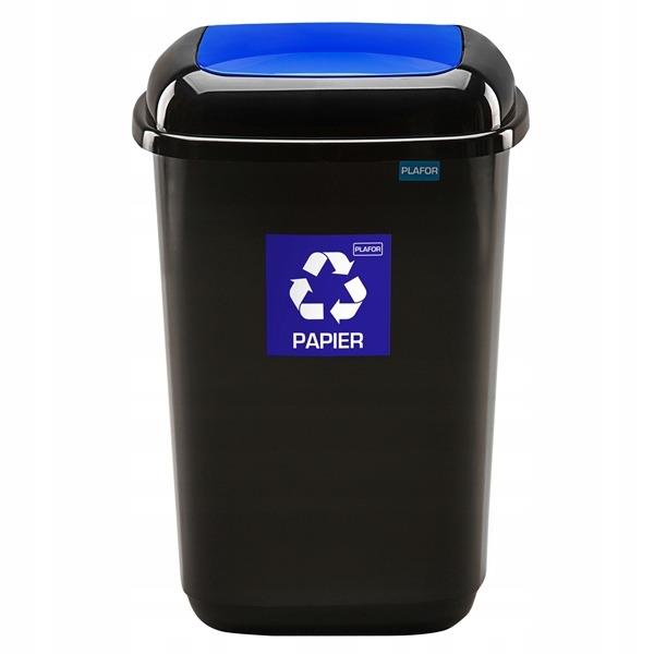 Waste bin Plafor, 28 l, blue/black
