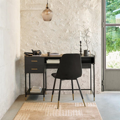 Dining chair Atmosphera Tyka, matte, black, 44X51X85X5cm