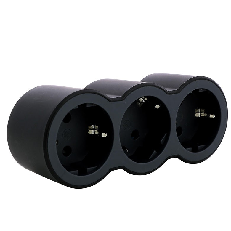 LEGRAND three-way splitter, black