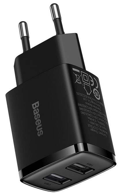 Kroviklis Baseus USB-A x2 10.5W juoda