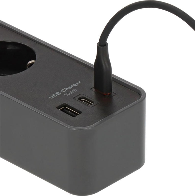 Buitinis ilgintuvas BRENNENSTUHL ECOLOR,4vt.,3USB A+C,1,5 m