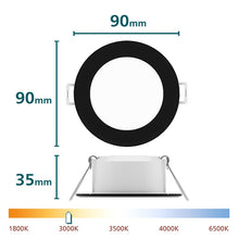 Šviestuvas įleidžiamas Philips LED, 5.5W, 3000K, Ø9, juodas