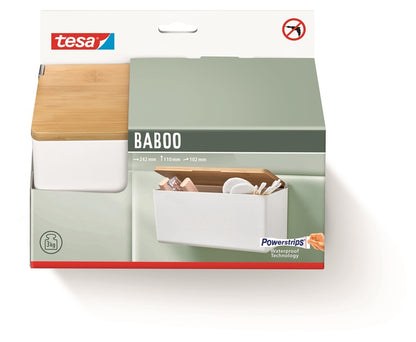 BATH SHOWER CADDY TESA BABOO 40522 M WHITE