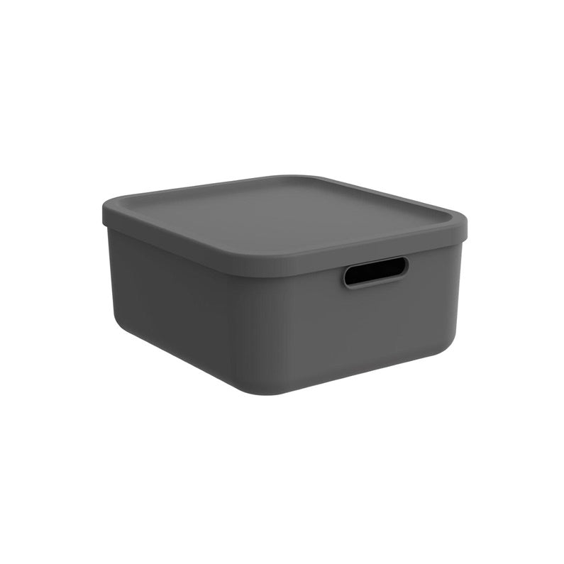 Storage box Rotho Albula, 20l, anthracite, 39.5x35.5x17.7cm
