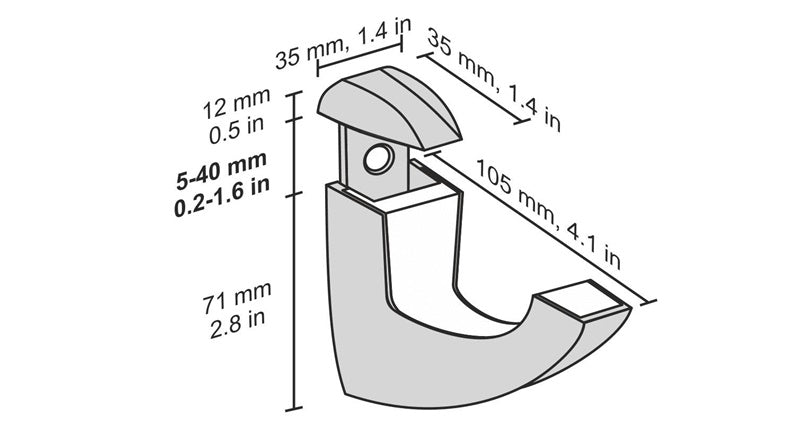 Lentynos laikiklis Scoop Maxi, 40x105 mm, balta, 2 vnt.