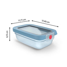 FOOD CONTAINER 0.5L ONECLICK BLUE
