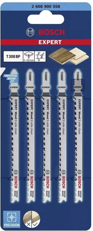 Jigsaw Blade Set for Wood, T308BP 5 pcs