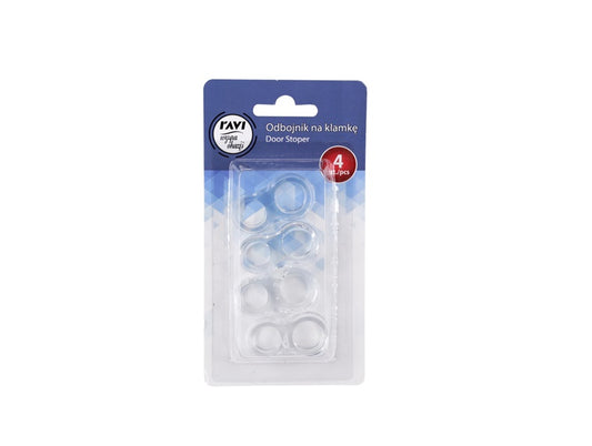 Cabinet door protector, plastic, transparent