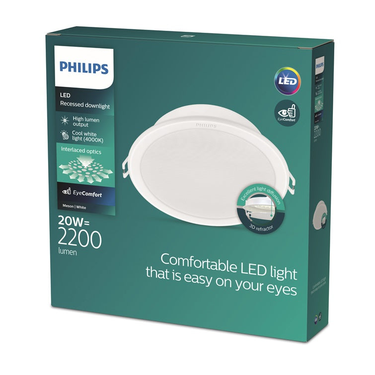 Philips Meson Recessed Downlight, 20W, 4000K, LED