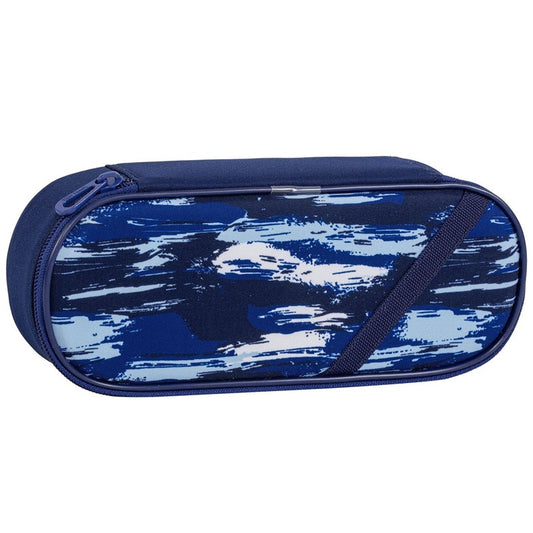 Pencil Case Tiger Family, 110 mm x 240 mm, dark blue