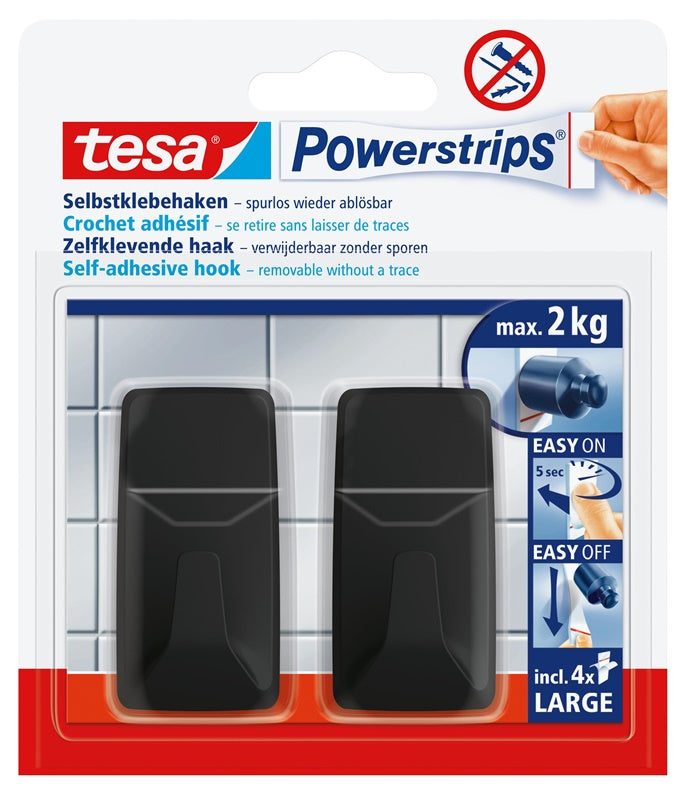 Clothes hook Tesa tesa 58279, black