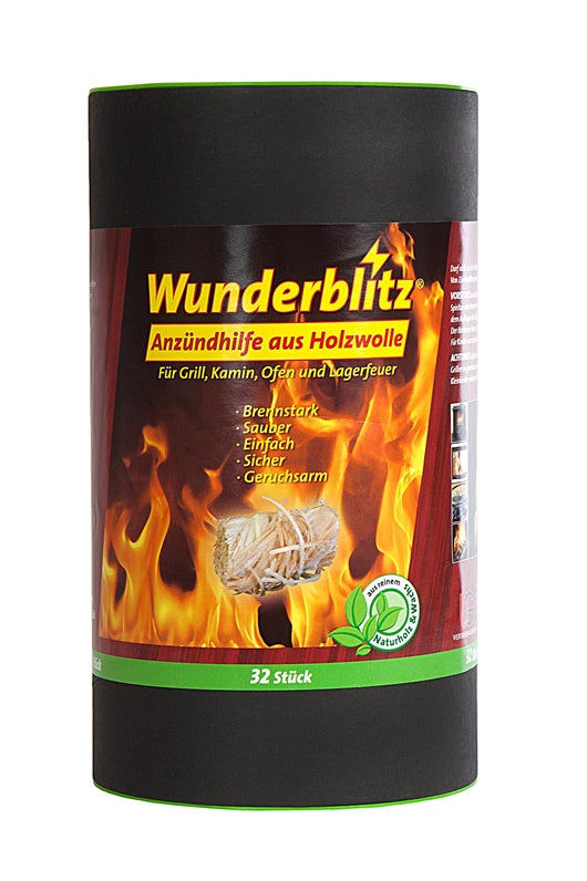 Wood wool firelighters, 32 pcs