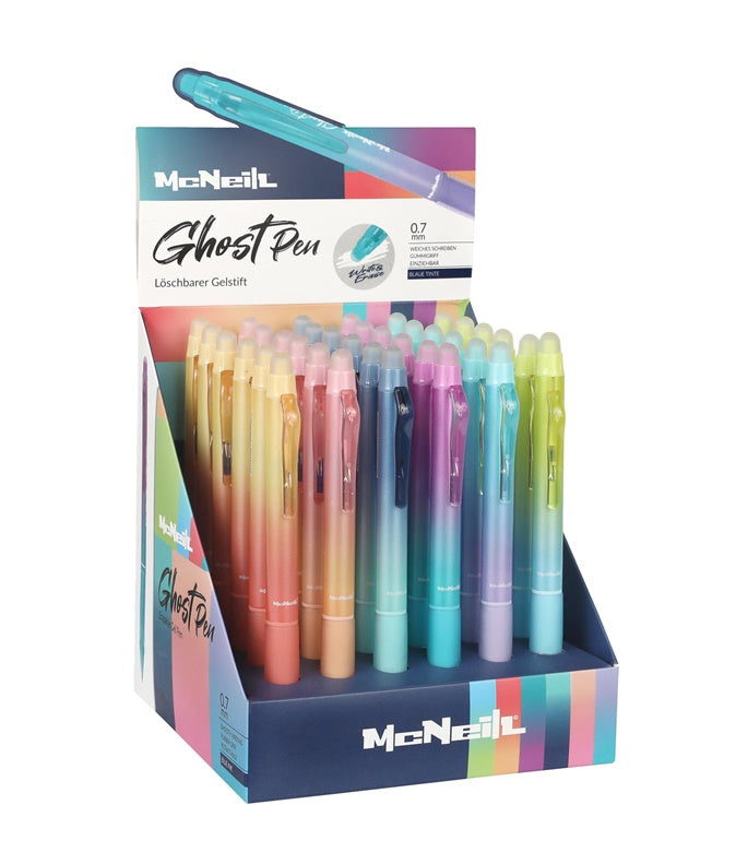 Erasable pen, assorted colours, 0.7 mm
