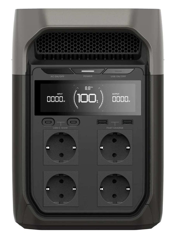 Nešiojamas įkroviklis EcoFlow 1800 - 3600W, juoda