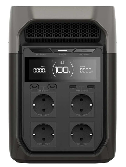 Nešiojamas įkroviklis EcoFlow 1800 - 3600W, juoda