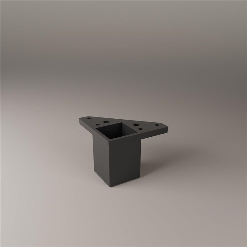 НОЖКА МЕБЕЛЬНАЯ 40X40X60 ТЕРМОПЛАСТ ABS ЧЕРНАЯ