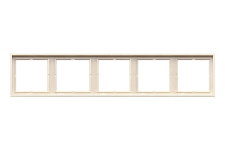 LIREGUS MODERN five-gang frame, matte sand