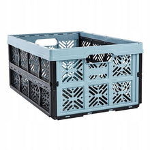 Storage box Keeeper, 32 l, black/light blue, 48 x 35 x 23 cm
