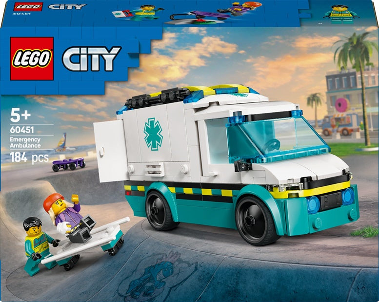 LEGO® City Emergency Ambulance Building Set, 184 Pieces
