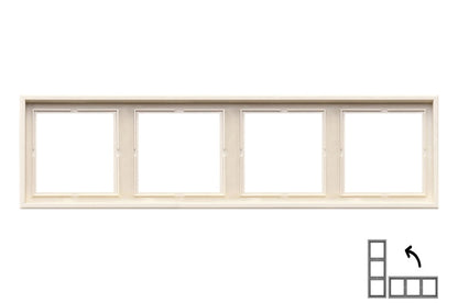Four-gang frame LIREGUS MODERN, matte sand