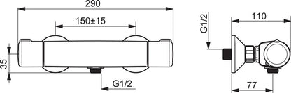 Bateria termostatyczna prysznicowa Oras Nova 7460U-33