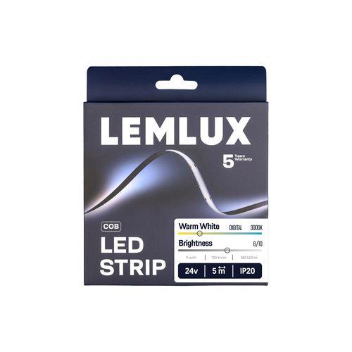 TAŚMA LED LEMLUX COB, 5M, 11W/m, WS2811, 3000K, IP20