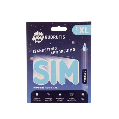 PREPAID CARD GUDRUTIS SIMXL
