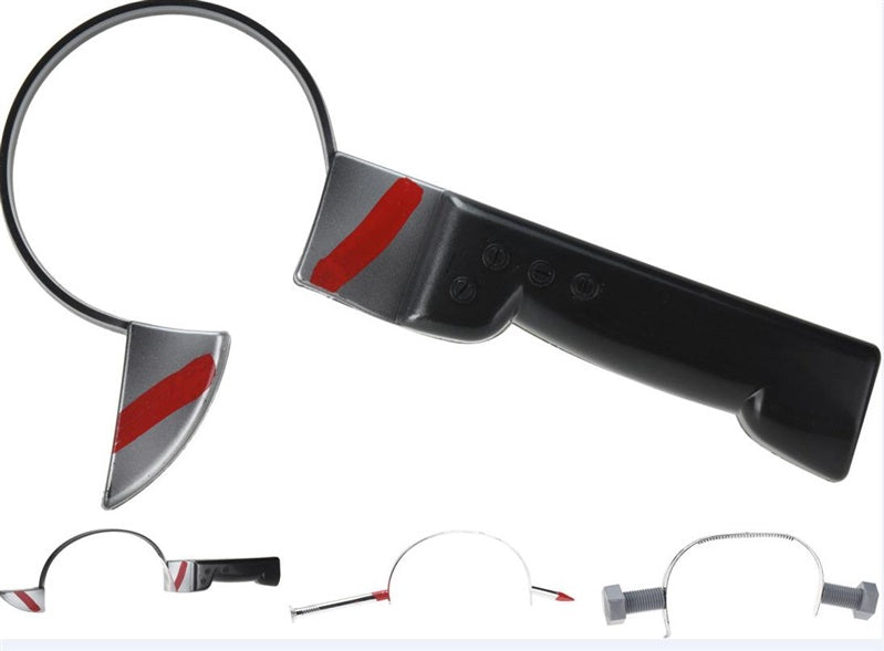 Hairband with rhinestones, silver/black/red, plastic