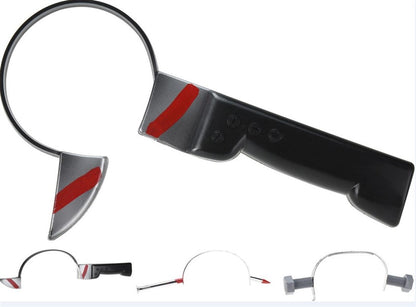Hairband with rhinestones, silver/black/red, plastic