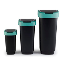 Rotho Twist Bin, Black/Dark Green, 25 L