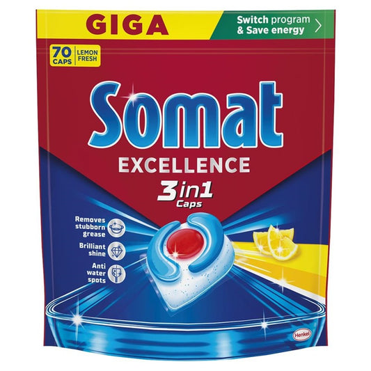 SOMAT LEMON DISHWASHER CAPSULES 70 PCS