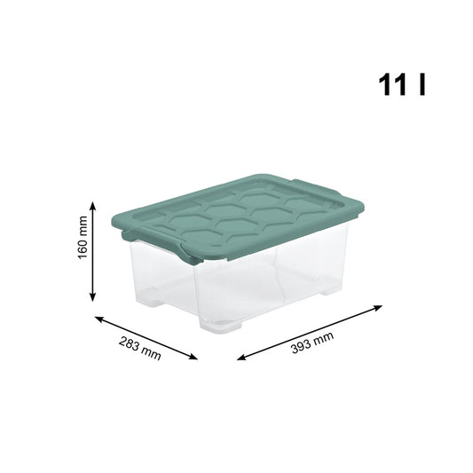Storage box Rotho, 11 l, transparent, 387 x 279 x 158 mm