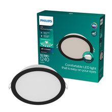Oprawa wpuszczana Philips LED, 12.5W, 3000K, Ø12.5, czarna