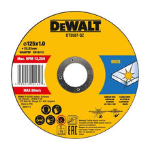 Pjovimo diskai Dewalt DT3507-QZ, 125x1x22.23mm, 10 vnt.