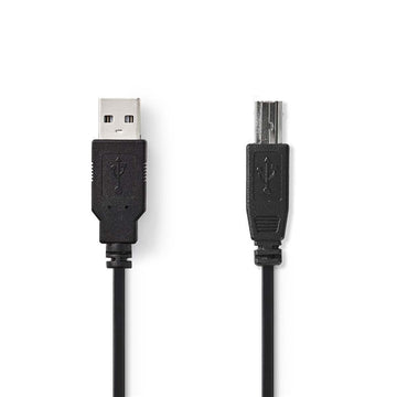 Кабель NEDIS USB тип A (M), USB тип B (M), 3 м, черный