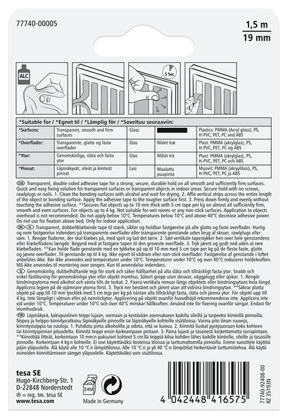 Double-sided adhesive tape Tesa tesa, transparent