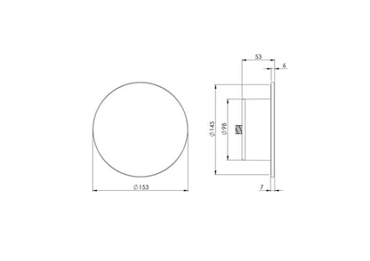 Difuzorius Europlast, baltas, universalus, 100 mm
