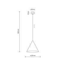 Šviestuvas kabinamas TK Lighting Cono 6632, 15 W, E27